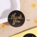 Стикер "Thank You" чёрный с золотом | 12 шт.