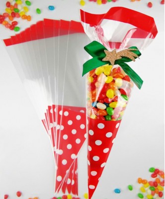  Пакет для сладостей "Полька", разные цвета / 100 штук