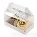 Прозрачная коробка /средняя M/ с ручкой для выпечки, кексов, конфет /16 х 9 х 10 см