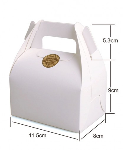 Кондитерская коробка белая "Сундучок", комплекты по 10 или 50 штук