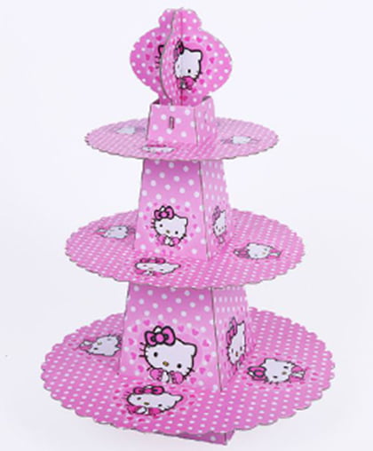 Подставка для пирожных трехъярусная "Hello Kitty"